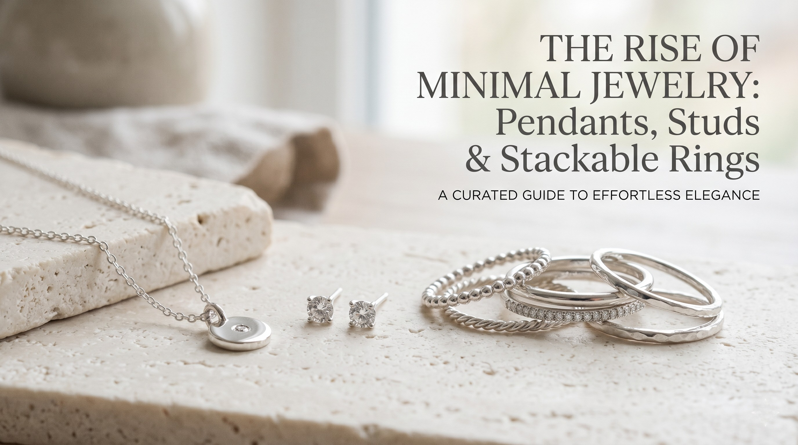 The Rise of Minimal Jewelry: Pendants, Studs and Stackable Rings