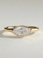 The Vanya Ring - East-West Marquise Bezel Ring