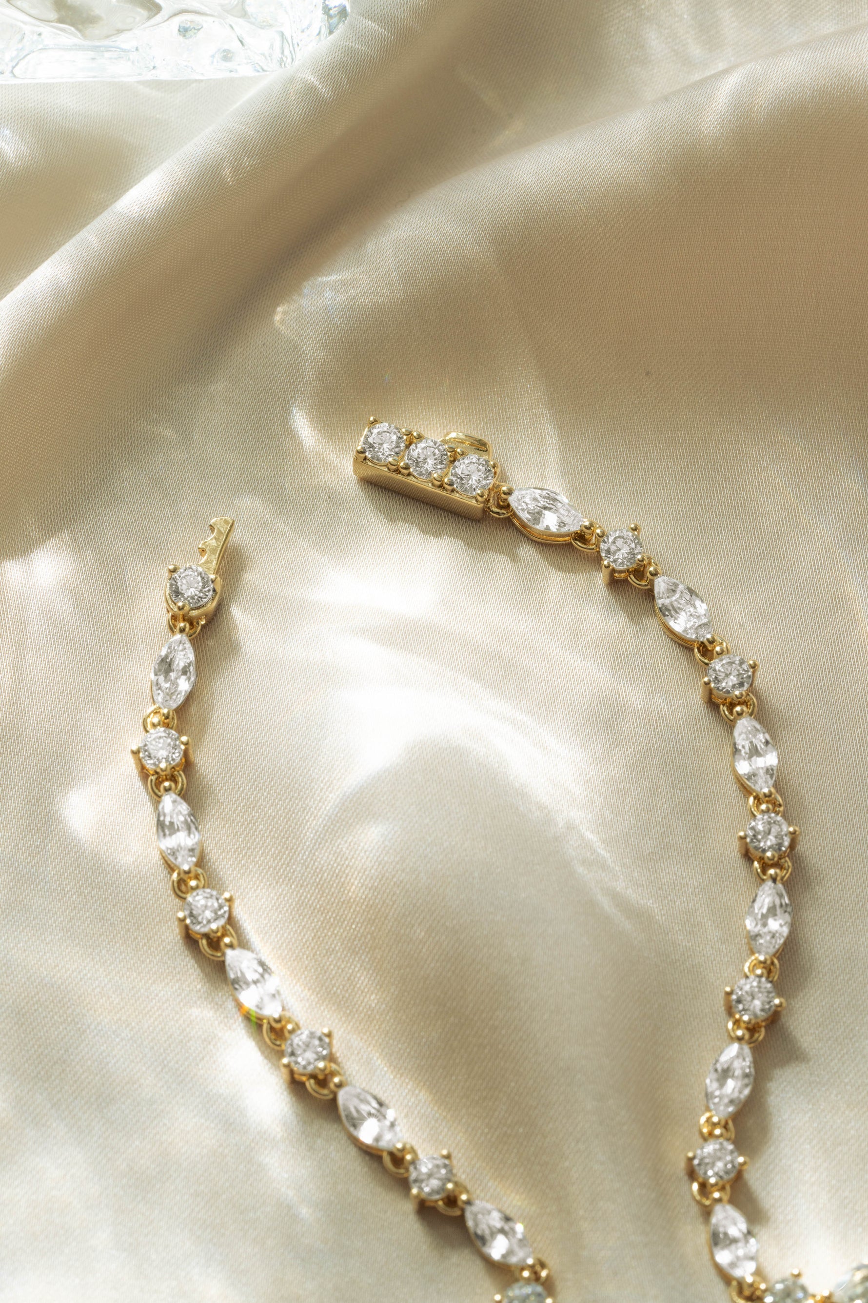 Pear Drop Tennis Necklace