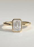 The Lane Ring - Petite Emerald Bezel Ring