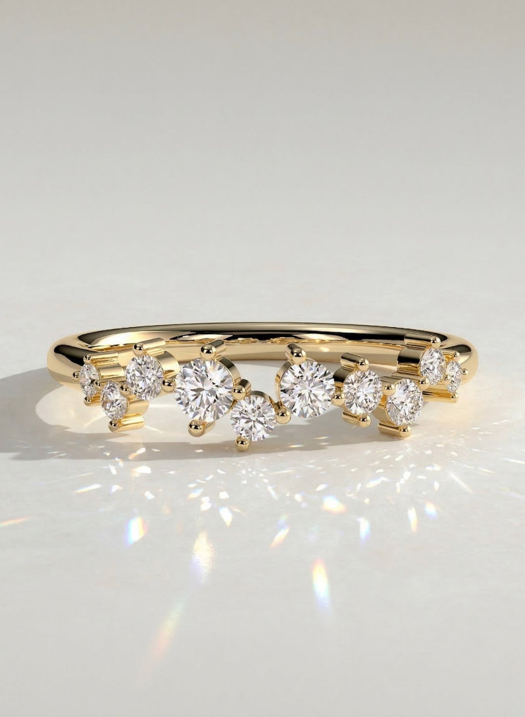 The Flora Ring - Organic Diamond Scatter Cluster Statement Ring