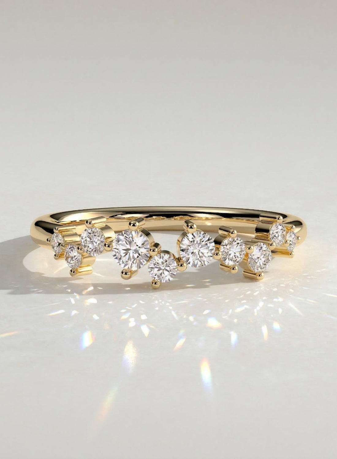 The Flora Ring - Organic Diamond Scatter Cluster Statement Ring