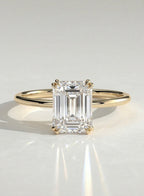 The Diana Ring - Emerald Cut High-Set Solitaire Ring