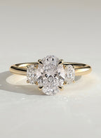 The Angelina Ring - Oval Trilogy Diamond Ring