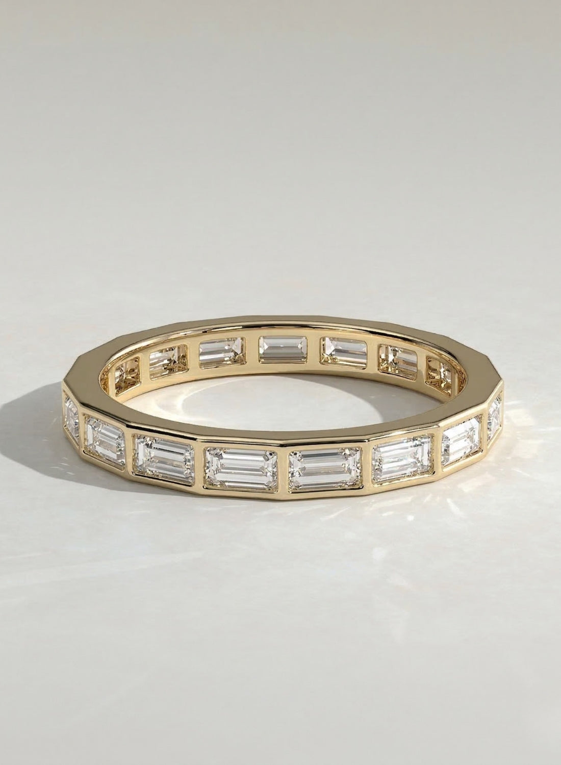 The Camille Band - Baguette-Cut Bezel Eternity Band