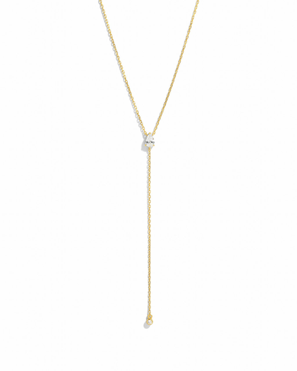 Pear Drop Lariat Necklace