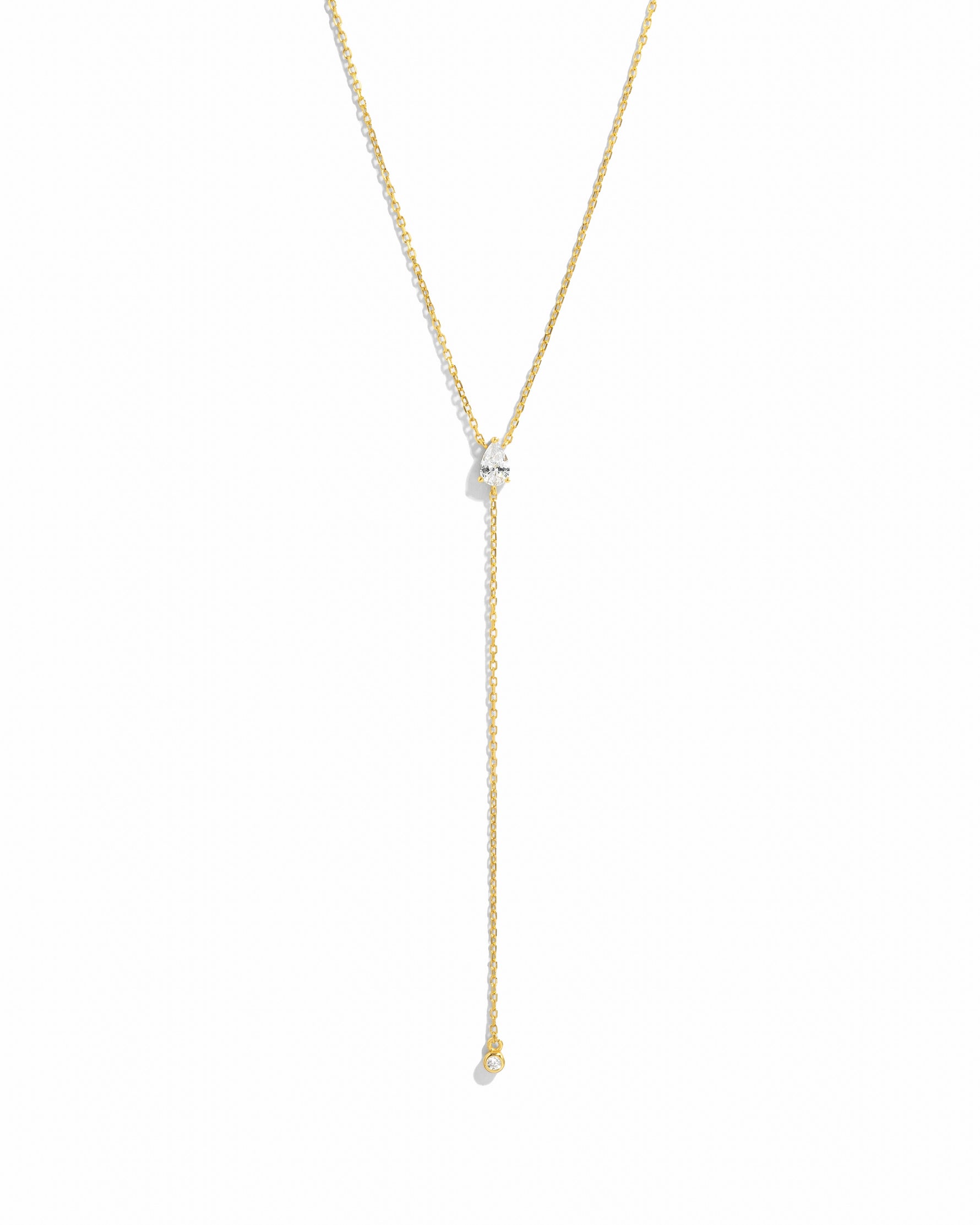 Pear Drop Lariat Necklace