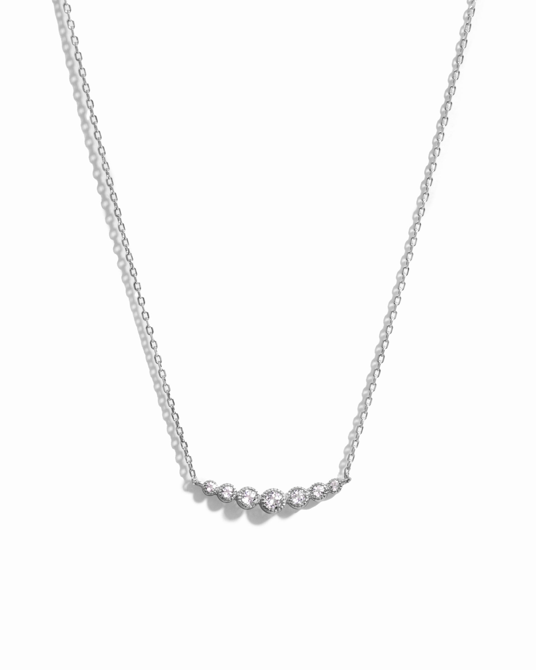 Bezel Gradient Bar Necklace