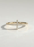 The Faith Ring - Diamond Cross Pave Ring