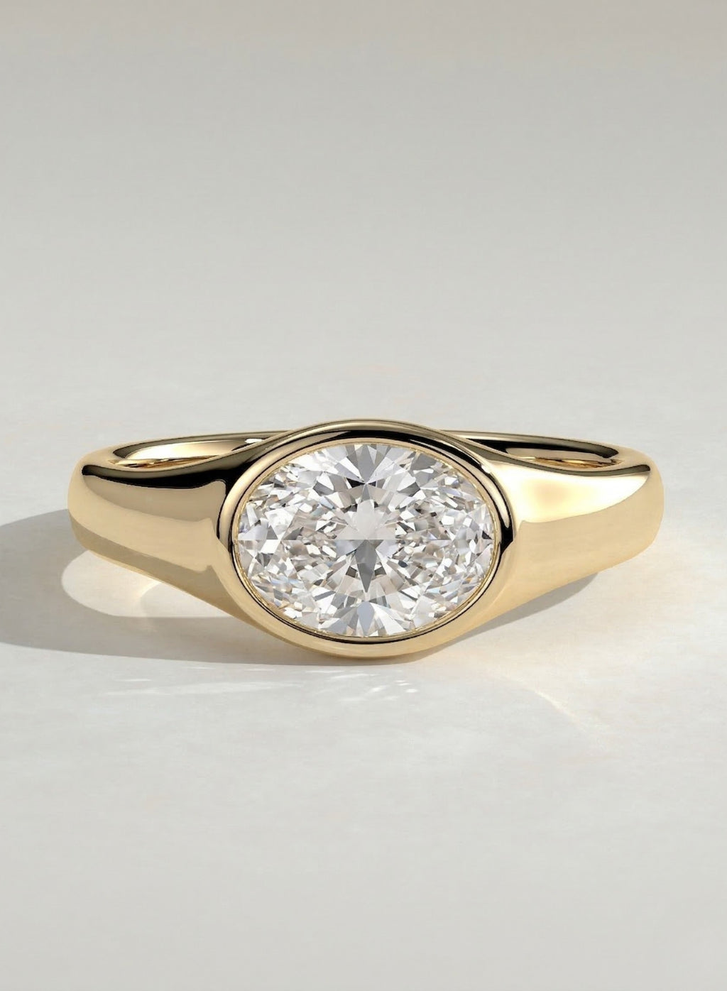 The Althea Ring - Oval Bezel Set Signet Ring