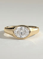 The Althea Ring - Oval Bezel Set Signet Ring