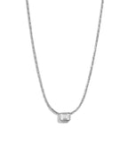 Bezel Setting Emerald Cut Statement Necklace