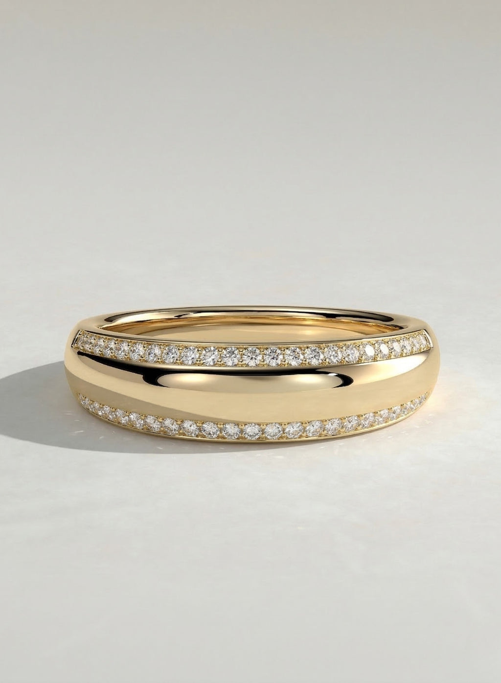 The Ethan Band - Men’s Double Row Pave Diamond Ring