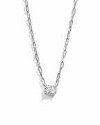 Radiant Halo Paperlink Chain Necklace