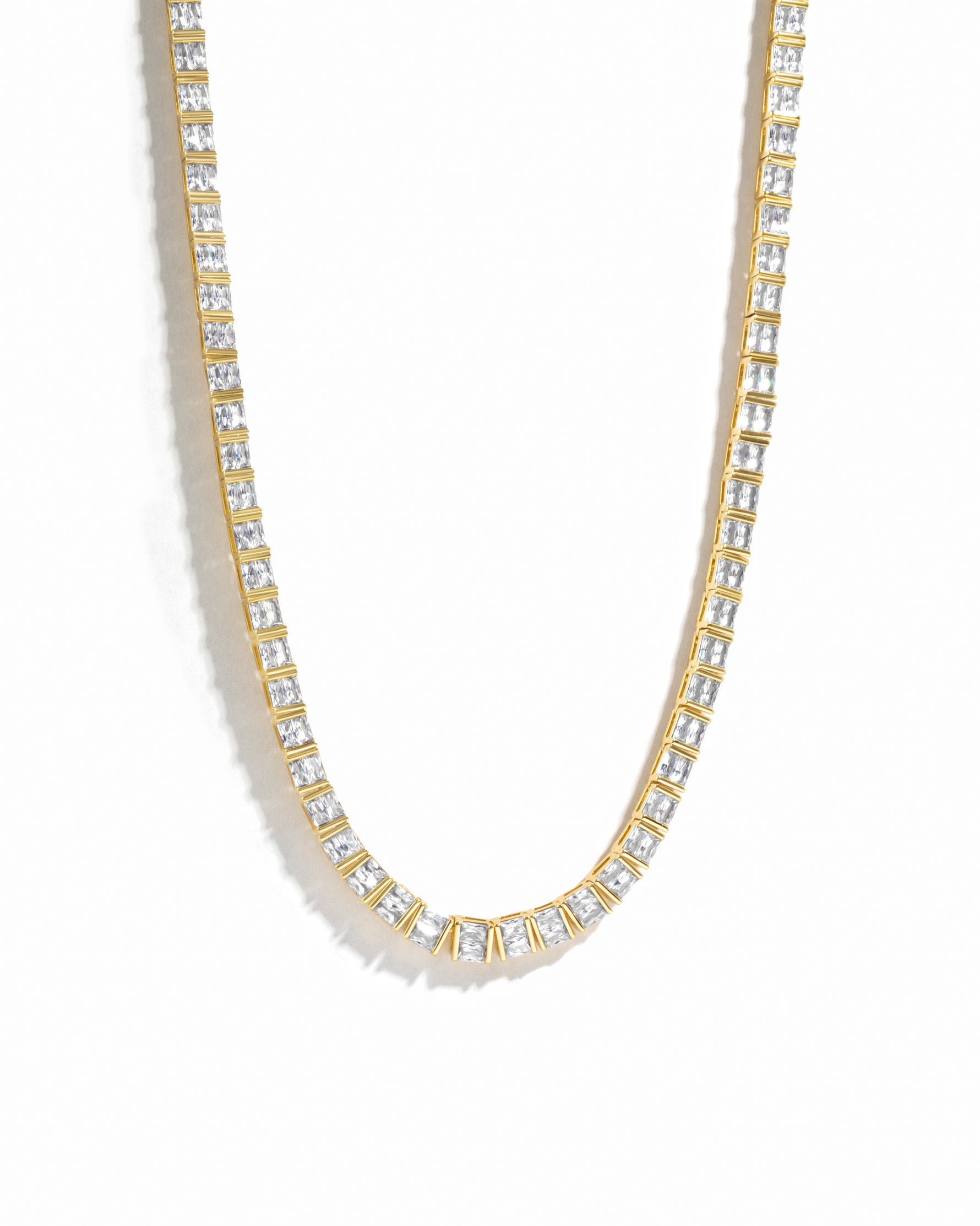 Baguette Bar Tennis Necklace