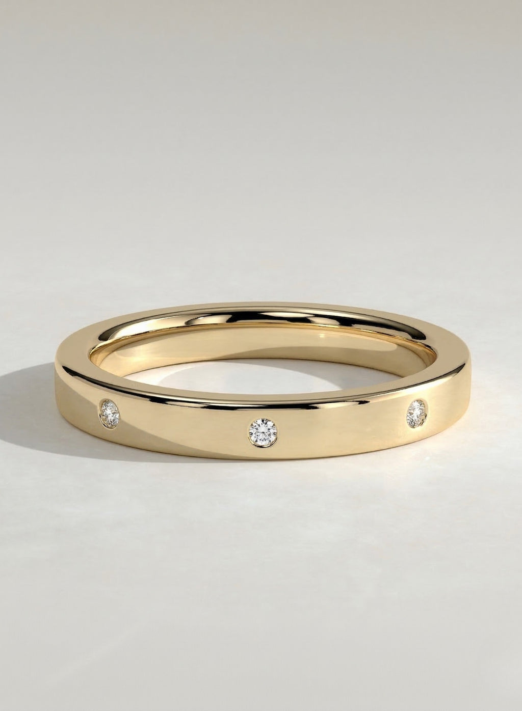 The Lila Band - Flush-Set Diamond Band