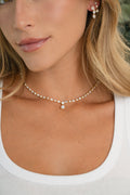 Pear Drop Tennis Necklace