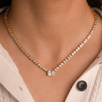 Signature Bezel Tennis Necklace