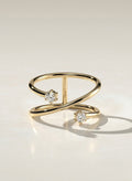 The Arin Ring - Diamond Bypass Wrap Ring