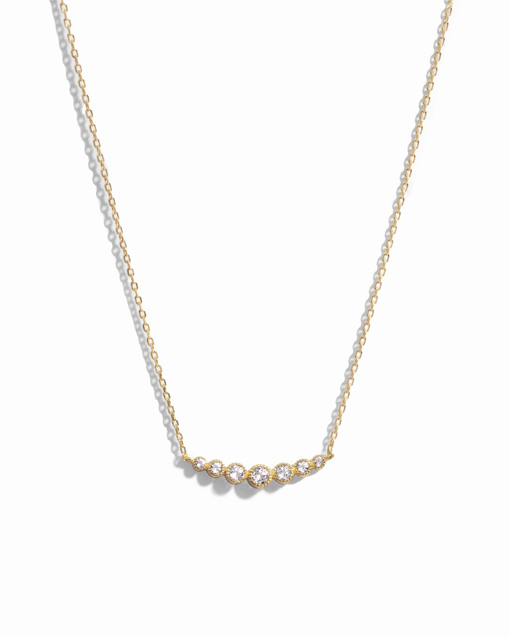Bezel Gradient Bar Necklace