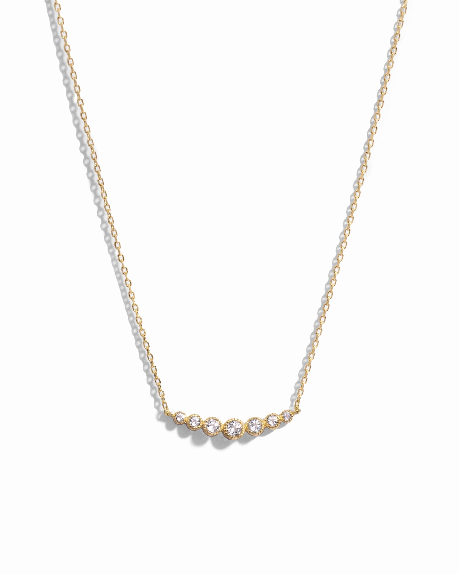 Bezel Gradient Bar Necklace