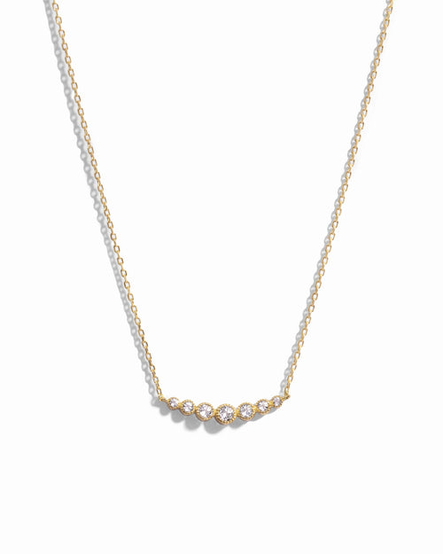 Bezel Gradient Bar Necklace