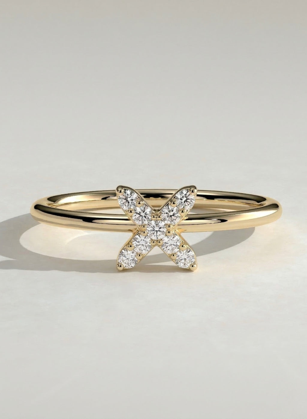 The Nyla Ring - X Motif Diamond Ring