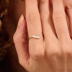 The Lyrène Ring - Marquise Crown Ring in Silver
