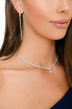 Pear Drop Tennis Necklace