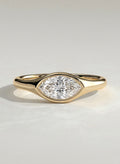 The Delilah Ring - East-West Marquise Bezel Ring