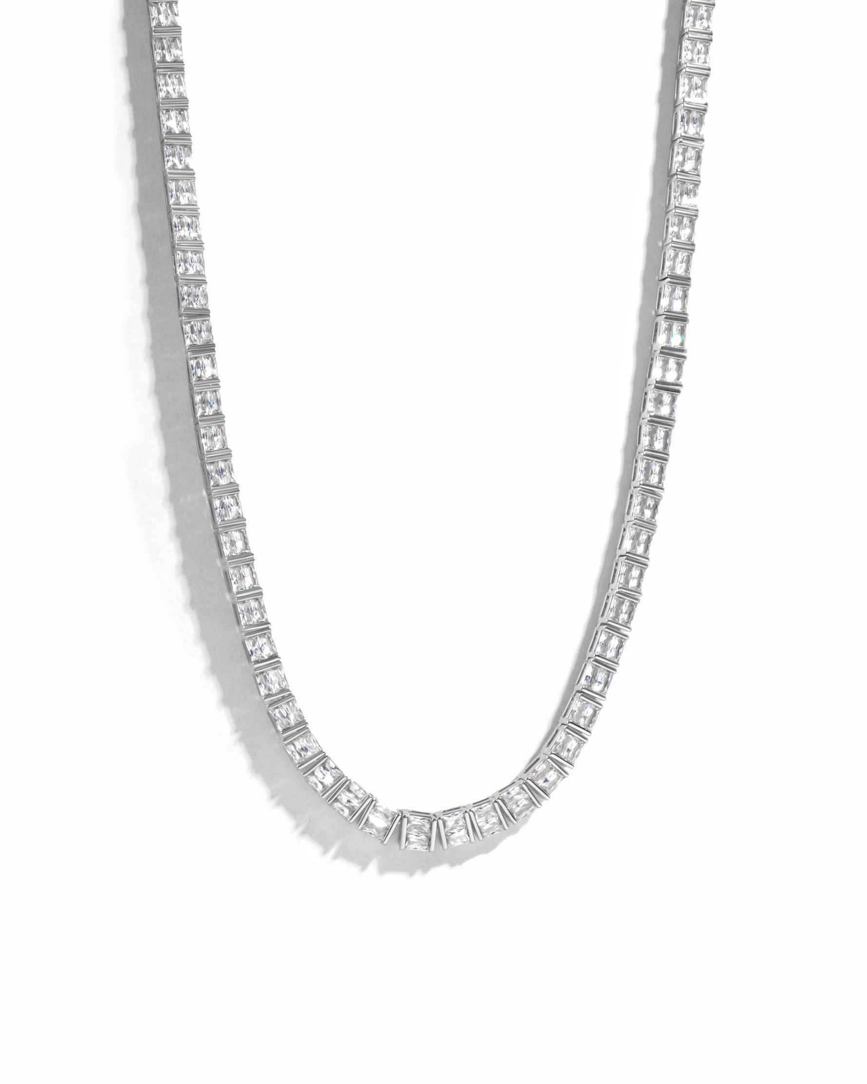 Baguette Bar Tennis Necklace