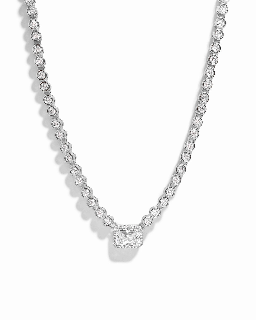 Signature Bezel Tennis Necklace