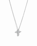 Small Round Cross Pendant Necklace