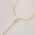 Pear Drop Lariat Necklace
