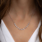 Baguette & Round Station Necklace