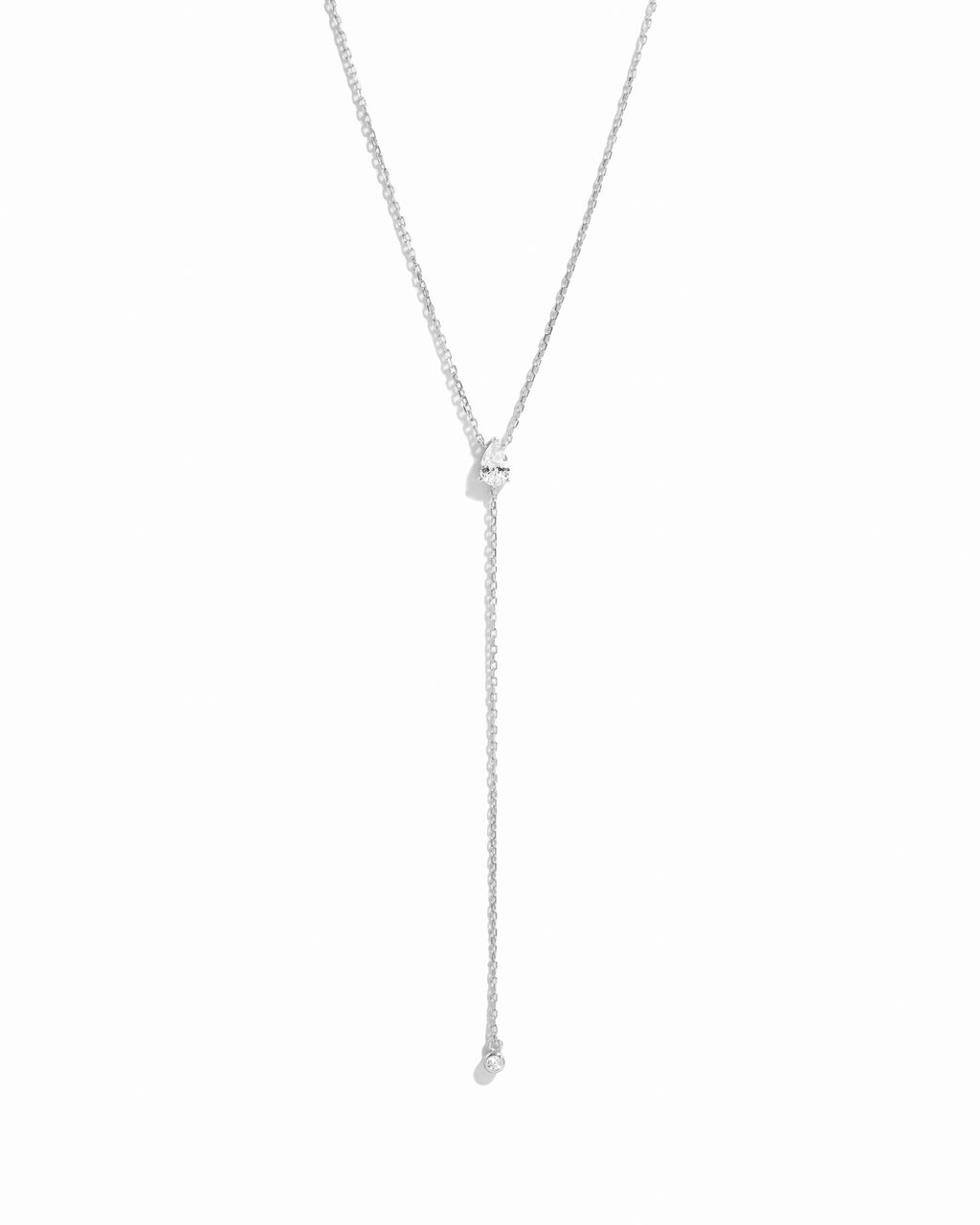 Pear Drop Lariat Necklace