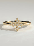 The Elina Ring - Ornamental Diamond Cross Motif Ring