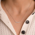 Bezel Gradient Bar Necklace