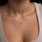 Interlocking Circle Diamond Necklace