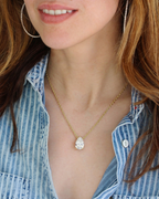 Pear Prong Setting Solitaire Necklace