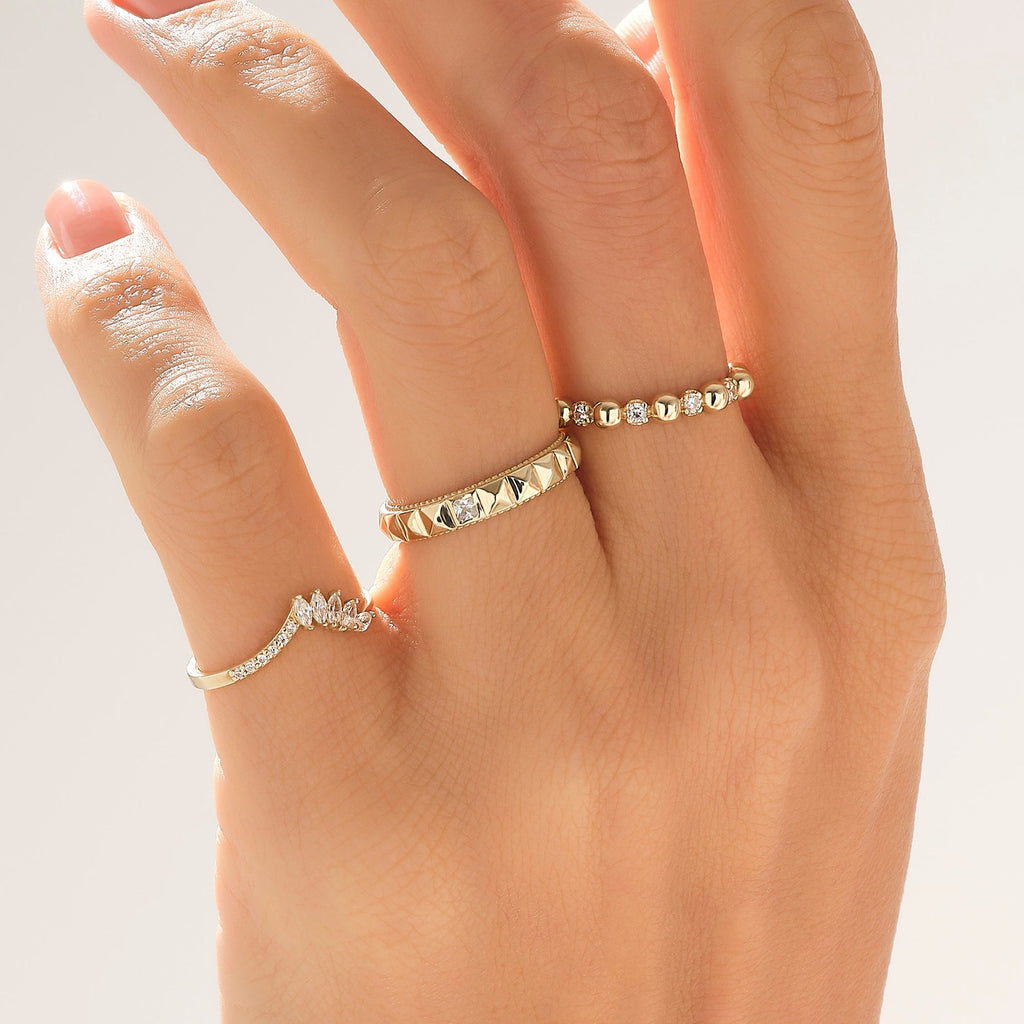 The Lyrène Ring - Marquise Crown Ring in Silver