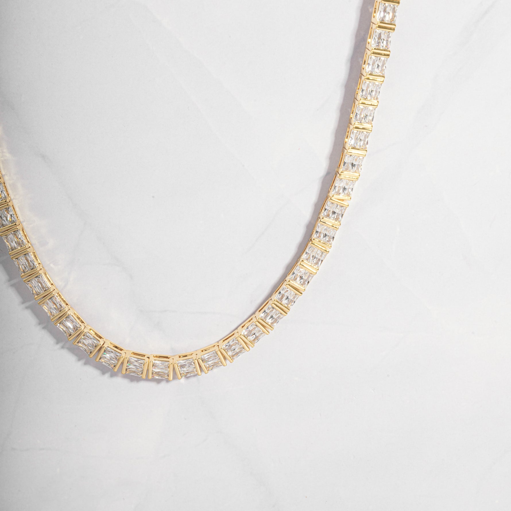 Baguette Bar Tennis Necklace