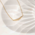 Bezel Gradient Bar Necklace
