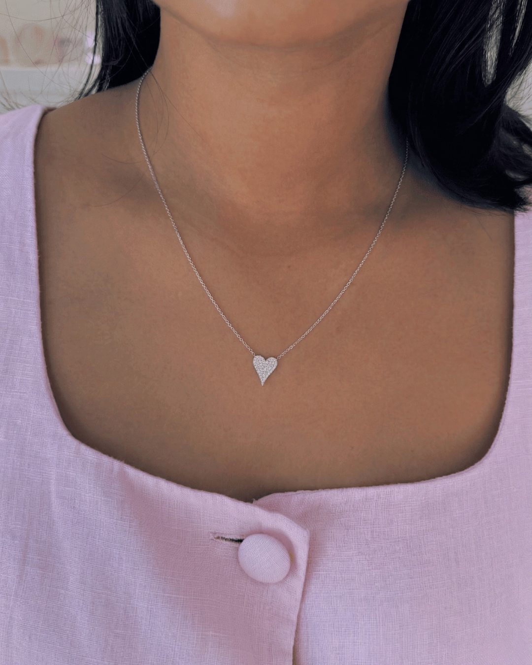 Diamond Heart Pendant Necklace