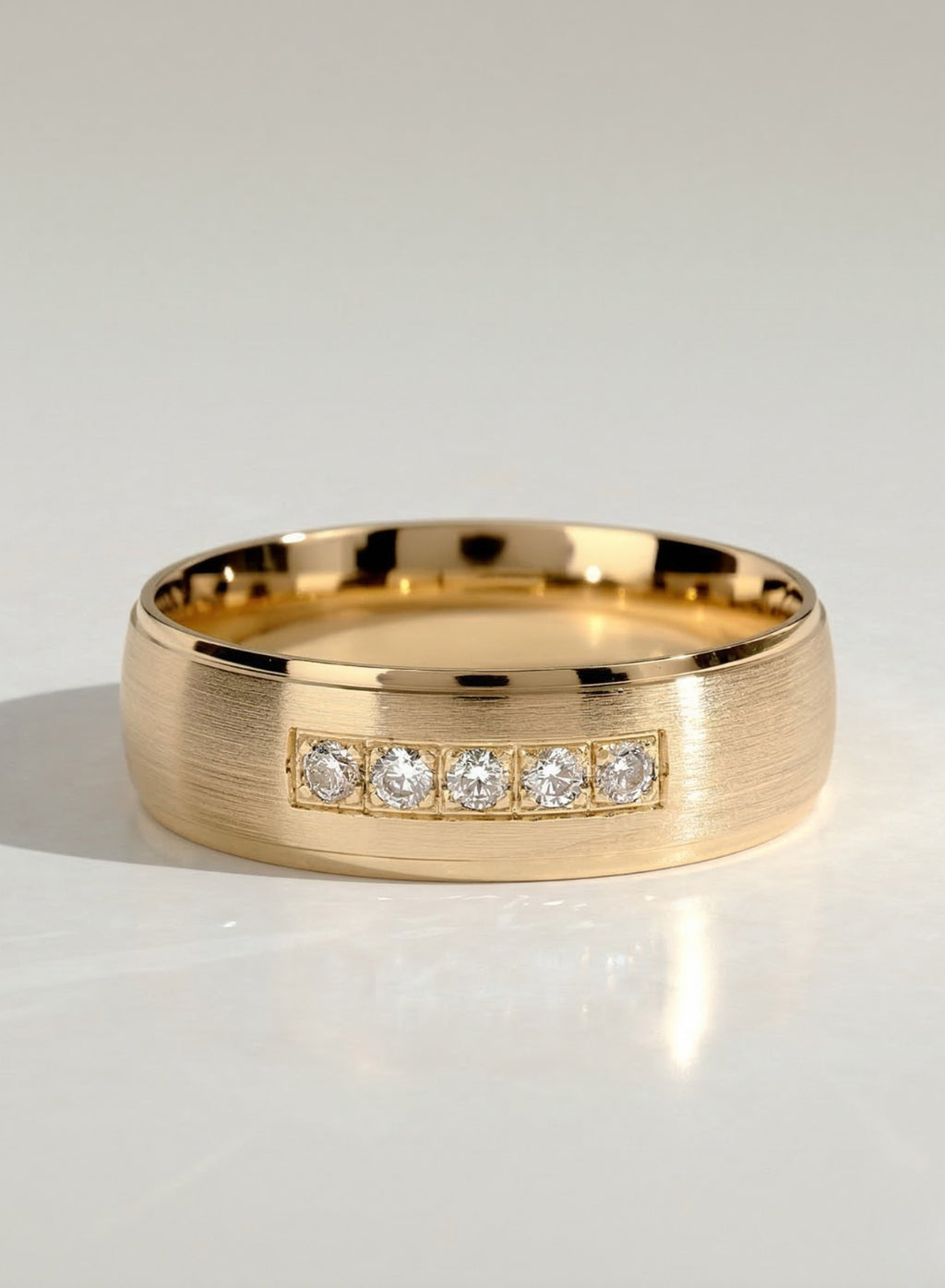 The Carter Band - Five Stone Inset Diamond Band