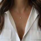 Pear Drop Lariat Necklace