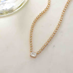 Signature Bezel Tennis Necklace
