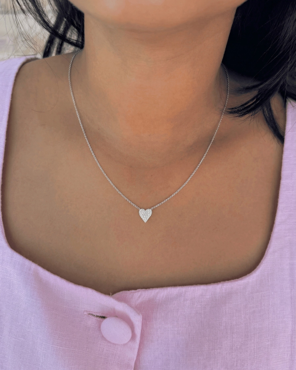 Mini Heart Diamond Necklace