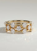 The Elowen Trio - Round Diamond Station Stack Ring Set