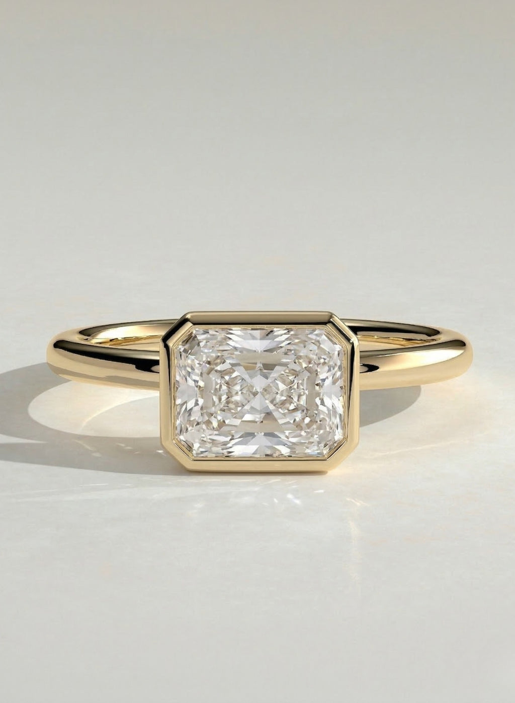The Fallon Ring - Radiant Bezel Engagement Ring